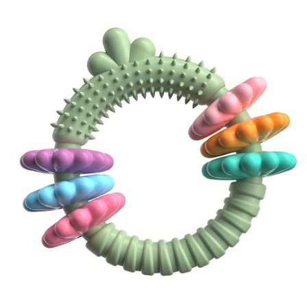 Uforgængelige tyggeringe til hunde - Holdbart gummi bidelegetøj til små og mellemstore hunde, interaktive træningsredskaber til bekæmpelse af 