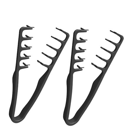 2 kpl Muovinen miesten kampa – Muotoilu- ja volyymikampa päivittäiseen käyttöön ja matkoille, kompakti ja kevyt