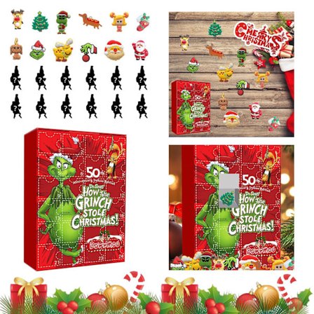 Mub- 2023 Jul Advent Julbruid Blind Box Grinch Blind Box 24-dagers nedtelling