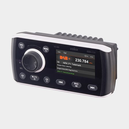 Velex Marine radio DAB+/FM, bluetooth, fjärrkontroll 4x45W