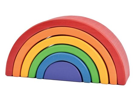 MYPAUZE Regnbågsklossar båge 6 delar - Lyreco - Skola och förskola - Lekmaterial - Bygglek, konstruktion och mosaik