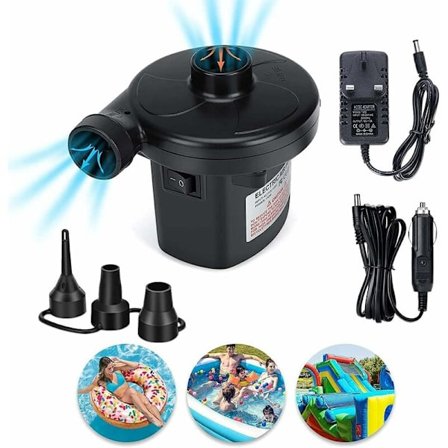 Sähköinen kannettava ilmapumppu DC 12v/AC 230 240v Nopea täyttö Sähköinen puhallin Ilmapumppu Ilmapatja Lelutyyny Uima-allas F