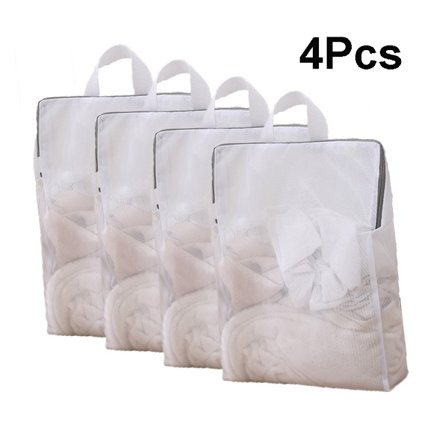4 stk. vaskeposer med glidelås