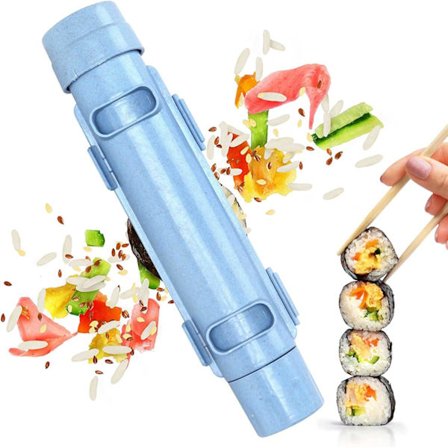 Sushi Maker (27*6cm Blå), Sushi Bazooka, DIY Sushi Making Machine Grønnsak, Kjøtt, Rulleverktøy, Kjøkkenutstyr, Sushi Verktøy