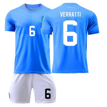Qatar Fotbolls-vm 2022 Italien Fotboll Kit - Vit Blå 20