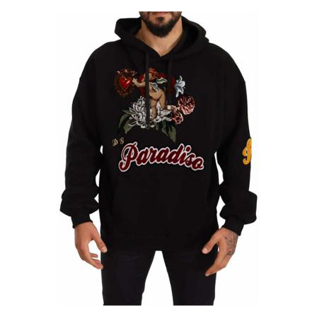 Dolce & Gabbana, Hoodies Zwart, Heren, Maat:M,multicolor