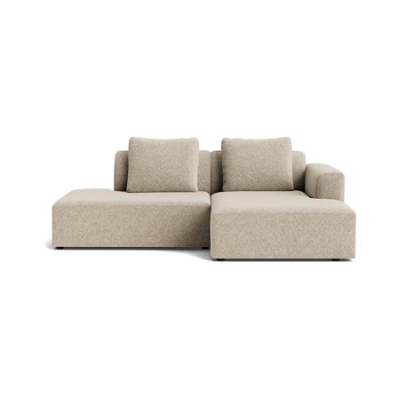 Como kleines Chaiselongue-Sofa, rechts | open end in Anthology Beige, schlichtes elegantes Design, hochwertiger Komfort, offenes Ende, 83cm.