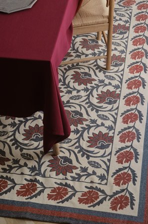 Jotex - Bomullsteppe Bomull/Bomull Beige/multi ASTRID - Kjøp Bomulls- & filleryer hos Jotex