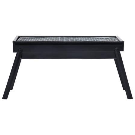 vidaXL Portabel campinggrill stål 60x22,5x33 cm Svart