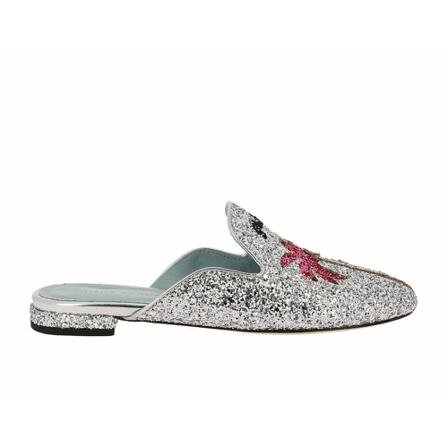 Chiara Ferragni Collection, Sandals Grijs, Dames, Maat:36 EU,Zilver