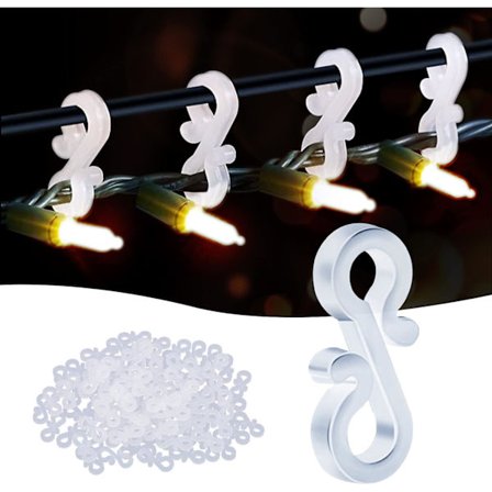 120 utendørs julelys klips, mini takrenne krok, værbestandig