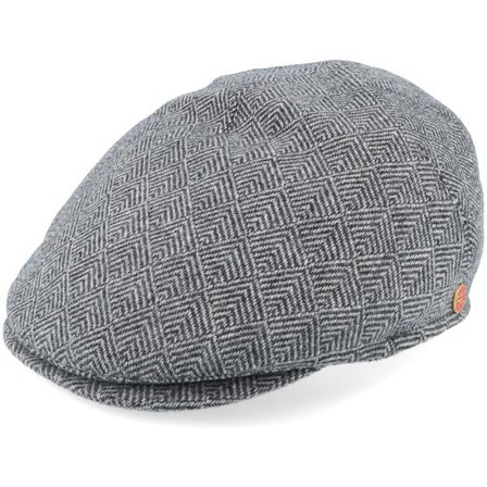 Mayser - Grå flatcap Keps - Sidney Plus Premium Grey Earflap Flatcap @ Hatstore