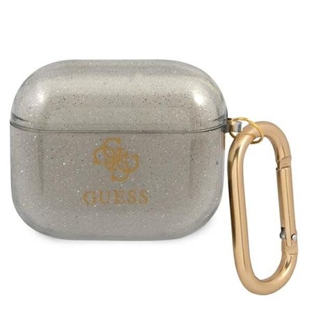 Guess GUA3UCG4GK AirPods 3-deksel svart/svart Glitter Collection