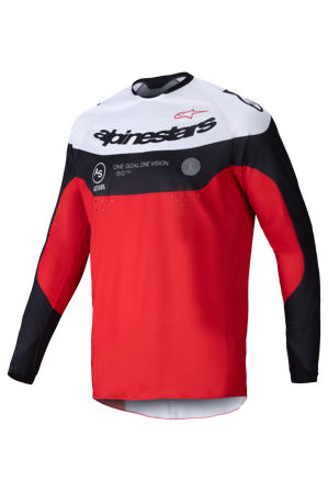 Crossshirt Alpinestars Pro-Dura Schwarz/Hellrot/Weiß M
