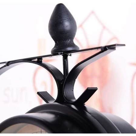 Dobbeltsidet vægur, stationsur med vandtæt låg, vintage antik look, vægmontering