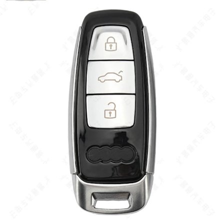 Fjernkontroll Kort Nøkkelhus For Audi A6 C8 A7 A8 Q8 2017 2018 2019 2020 Fob Uskåret Blankt Erstatningshus Ny 3 Knappers Nøkkel