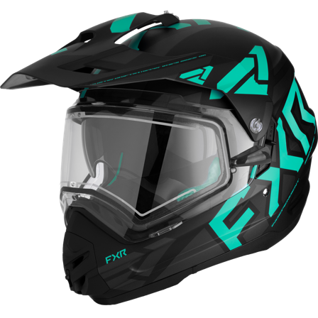 FXR Torque X Team Skoterhjälm med Elektriskt Visir Svart/Mint XS