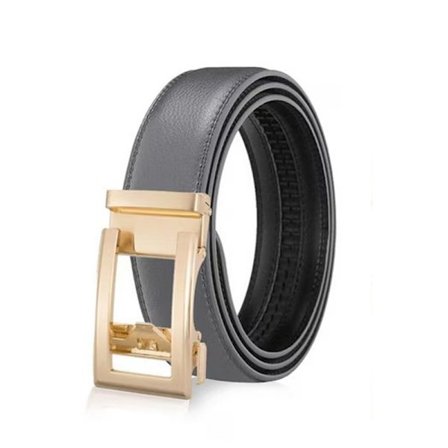 Herrar Bälte, Läderbälte 3,5 cm med Justerbar Spänne 115/125 cm