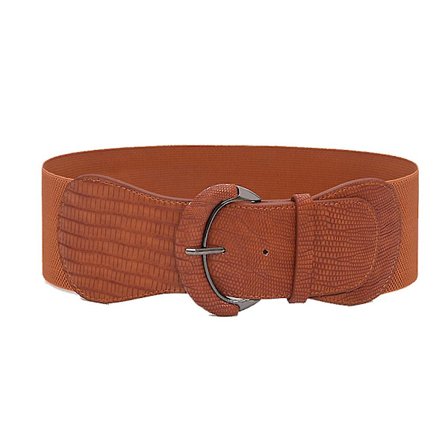 Bred dame taljebælte strækbar cinch bælte læder elastisk bælte til