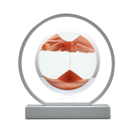 Pöytälamppu virtaava hiekkamaalaus, 3D-tiimalasi, liikkuva hiekka pöytälamppu, Ainting Quicksand Kotityöpöydän sisustusvalaistus, 50 ml (punainen)