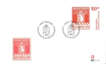 Grønland - Pakkeporto III - Førstedagskuvert