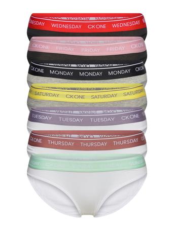 Bikini 7Pk Trosa Brief Tanga Multi/mönstrad Calvin Klein