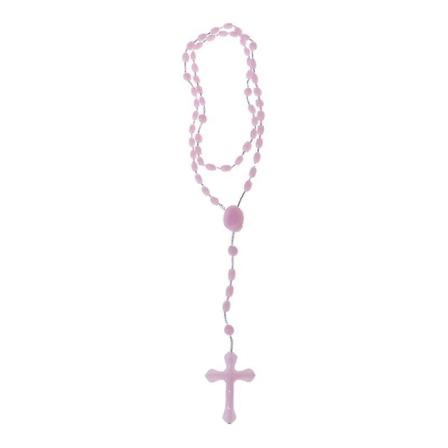 Plastrosenkransperler skinnende halskæde katolicisme bøn Religiøse smykker - Perfet Purple