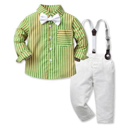 Pojkar Långärmad Gentleman Kostym Fluga Dressy Outfit