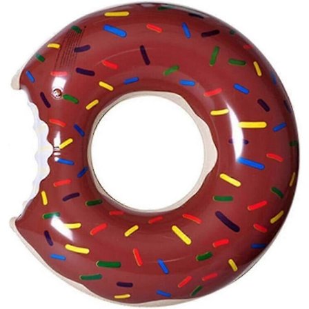 Uppblåsbar Donut Badring för Barn och Vuxna Pool Float Lilo Leksaker Munk SimhjälpAA