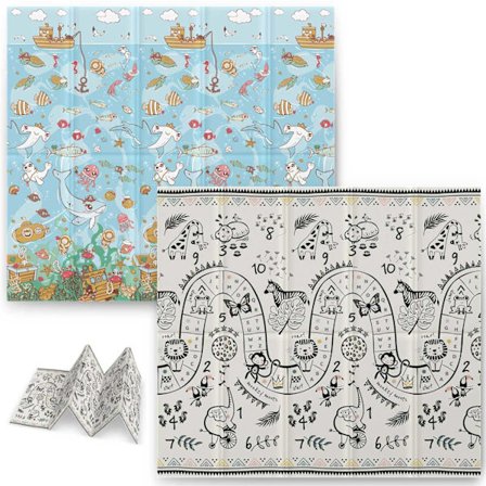 Sammenfoldelig legemåtte 200 x 180 x 1 cm Nukido NK-340 Ocean Safari