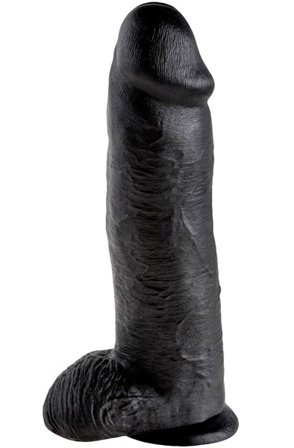 Pipedream King Cock mit Hoden Schwarz 30,5 cm