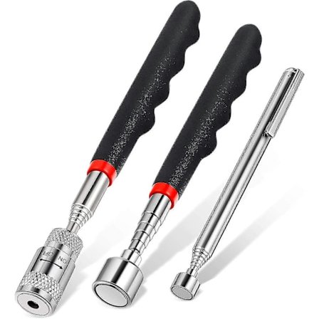 3-delt Teleskopisk Magnet Henteverktøy Inkludert 8 Lb LED Lys Magnet Henting Og Magnetisk Stick Gadget
