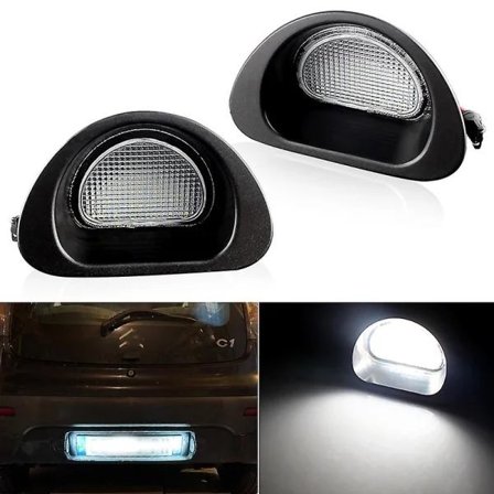 2 stk. Vita LED-skiltlys for Citroen C1 2005-13 for Peugeot 107 2005-14 Auto LED-skiltlys Bilstyling