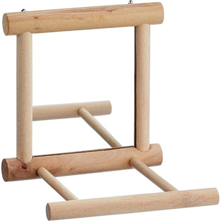 Spejl med træpind til fugl 10 x 10 cm