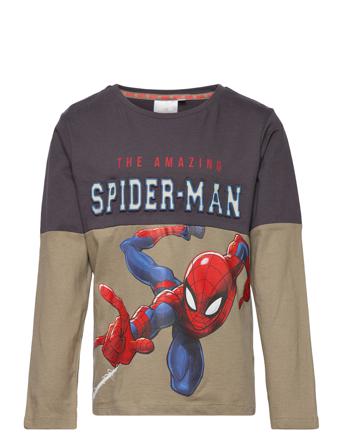 Long-Sleeved T-Shirt Langærmet T-shirt Multi/mønstret Spider-man