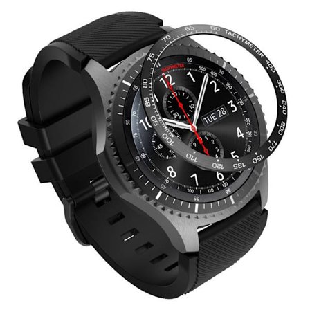 Samsung Gear S3 Frontier snygg klockram i metall - Svart / Vit