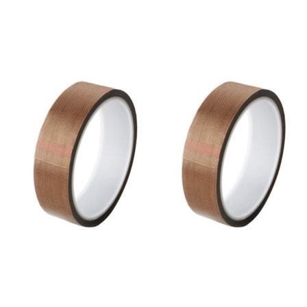 2 stk. Højtemperaturbånd, PTFE-klæbebånd, Teflonbånd, PTFE-belagt glasklæbånd, 25mm*10m