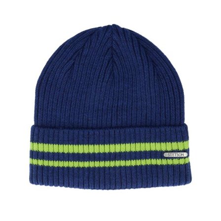 Stetson - Blå cuff Beanie - Beanie Wool-24 Royal Blue Cuff @ Hatstore