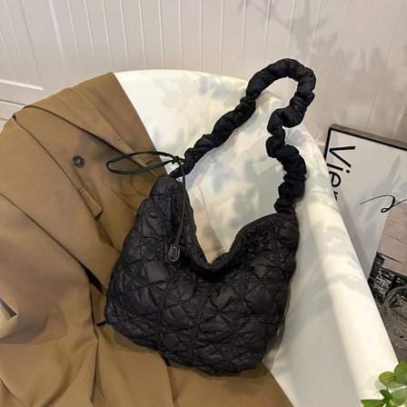 Skuldertaske Puffy Håndtaske SORT