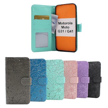Flower Standcase Wallet Motorola Moto G31/G41