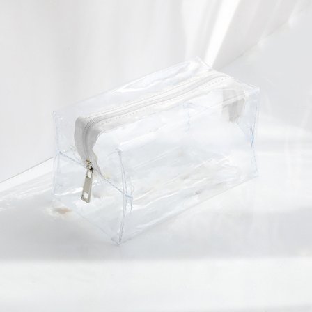 GALAMAX Gennemsigtigt Penalhus til Eksamen, Vandtæt PVC Gennemsigtigt Penalhus med Stor Kapacitet, Gennemsigtig Makeup Taske med Lynlås