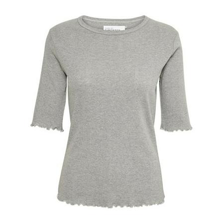 Karen by Simonsen Karen By Simonsen Carrykb Ss Oneck Toppe & T-Shirts 10103858 Opal Gray Melange Grå, Dame