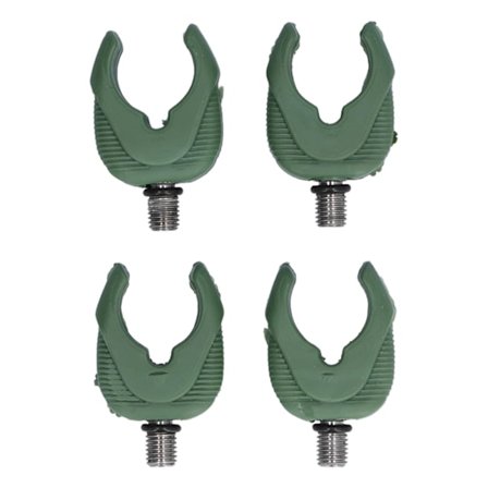 4st karpspöhållare Silica Gel Rod Butt Rest Grip Fiskspöhållare med M3/8 tråd Army Green