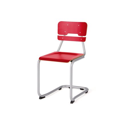 Classroom chair LEGERE I, H 450 mm, silver, anthracite
