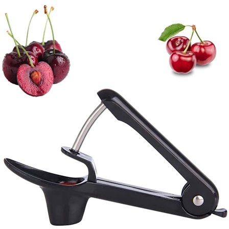 2-delad körsbärsurkärnare med rostfri stång, olivurkärnare, körsbärsurkärningsverktyg, körsbärskärnborttagare/dadelkärnborttagare, 