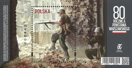 Polen - Warszawa-opstandens 80-års jubilæum - Postfrisk miniark