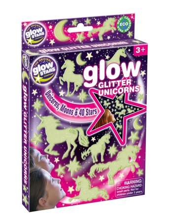 Brainstorm Brainstorm Glow Glitter Unicorns - Multi/patterned - ONE SIZE