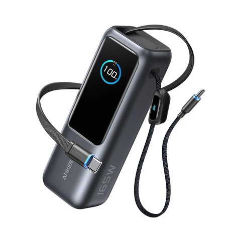 Anker Power Bank 25K 165W Built-in USB-C Cable