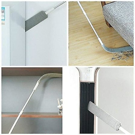 Støvrensningsbørste med justerbar teleskopstang, våd og tør rengøringsværktøj