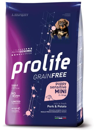 Prolife Dog Grain Free Sensitive Pork & Potato Cibo Secco Per